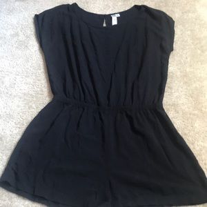 Black romper open back